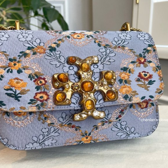 🔥Tory Burch Eleanor Small Jeweled Logo Shoulder Bag - Picture 9 of 17